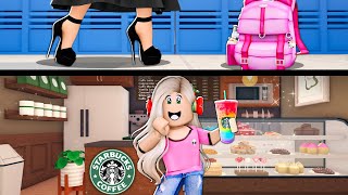 I Built A TINY STARBUCKS And HID IT From My STRICT TEACHER Roblox [upl. by Begga860]