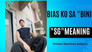 Ano meaning ng quotSGquot🤣  Bias sa BINI christianmartinez vrixgallano [upl. by Asirram508]