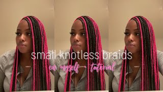 Extra jumbo box braids  rubber band method  Beginner Friendly [upl. by Horwitz548]