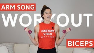 Biceps Arm Song Workout  Light Weight High Rep to the Music [upl. by Ynnot277]