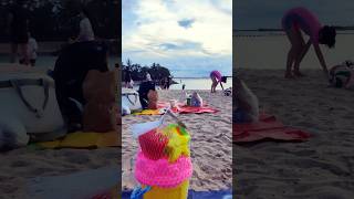 My Daughters first Beach 🏖️ Experience in Sentosa Island 🏝️🏝️Singapore shorts ytshorts [upl. by Anis751]