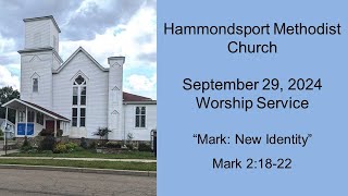 September 29 2024 Worship Service  Hammondsport Methodist Church [upl. by Olethea440]