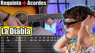 La Diabla  Xavi  Requinto  Acordes  TABS  Tutorial Guitarra [upl. by Shell361]