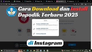 Cara Download dan Install Aplikasi Dapodik Terbaru 2025 di Instagram dapodik dapodik2025 [upl. by Annodam284]