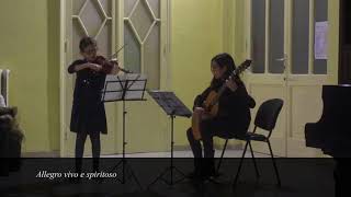 Niccolò Paganini Sonata n 6 op 3 Caterina Ayane Caiani violin and Giovanna Carrillo Fantappiè [upl. by Aihsotal]