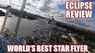 Eclipse Review Grona Lund Funtime Star Flyer  Best Ride of its Kind [upl. by Boot]