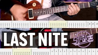 Last nite The Strokes Guitar Tab Cover Lesson Tutorial [upl. by Auqinom]