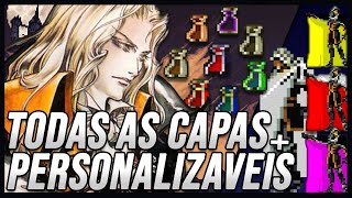 CASTLEVANIA SOTN  LOCALIZAÇÃO DE TODAS AS CAPAS  CAPA PERSONALIZAVEL  LOCATION OF ALL CLOAKS [upl. by Redep]