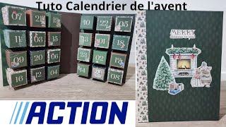 Tuto calendrier de lavent 2024 facile à réaliser diy action scrapbooking calendrierdelavent [upl. by Yebba]