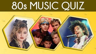 Guess The Song  80s Music Quiz [upl. by Sidnarb]