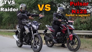 Pulsar N125 VS TVS Raider Raider is no more fastest in segment [upl. by Sabina473]