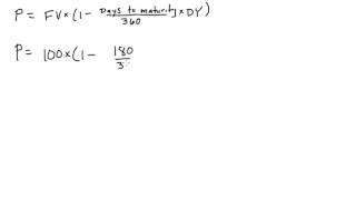 Treasury Bill  Discount Yield  Example 1 [upl. by Nylarac549]