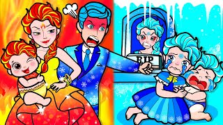 🔥paper doll dress paper❄️ Rich vs Poor Elsa Family Mother and Daughter  LT Paper Dolls [upl. by Ahsyat]