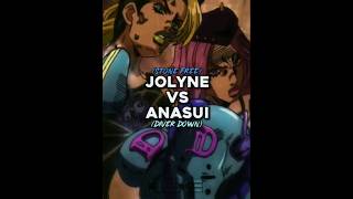 Jolyne Cujoh Vs Narciso Anasui jojo anime edit 1v1 jolyne anasui vs stoneocean jjba amv [upl. by Anerok989]