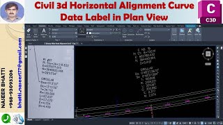 Civil 3d Horizontal Alignment Curve Data Label in Plan View [upl. by Henriha454]