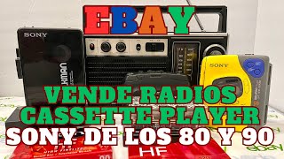 VENDE RADIOS CASSETTES PLAYER SONY VINTAGE DE LOS 80s Y 90s EN EBAY [upl. by Adalbert]