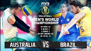 Australia vs Brazil  Highlights  Mens World Championship 2018 [upl. by Verdha]