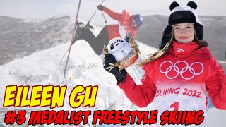 Olympic Games 2022 Eileen Gu triple medalist in freestyle skiing [upl. by Quickman]