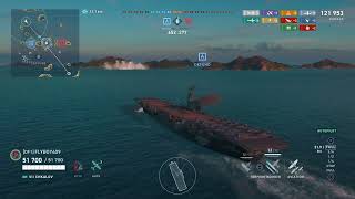 World of Warships Legends  Chkalov Maiden Voyage  3 kills 121k damage [upl. by Anawqahs]