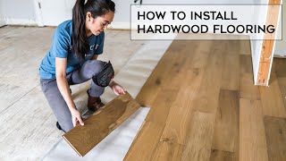 How To Install Hardwood Flooring For Beginners [upl. by Garate]