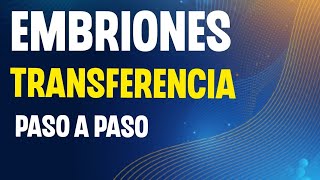 TRANSFERENCIA DE EMBRION A UNA VACA PASO A PASO [upl. by Elazaro]