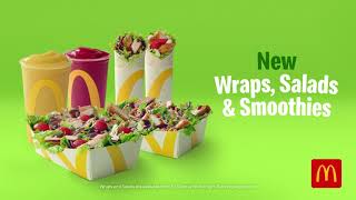 New Wraps Salads amp Smoothies now at Maccas® [upl. by Lynde]