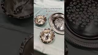 Silver plate and bowl yt fashion utubeshort collection saree silver wedding shorts jwellary [upl. by Erek]