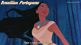 Pocahontas  Just Around The Riverbend  One Line Multilanguage HD [upl. by Hippel138]