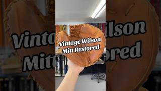 Vintage Wilson Catchers Mitt Relace amp Restore [upl. by Slemmer]