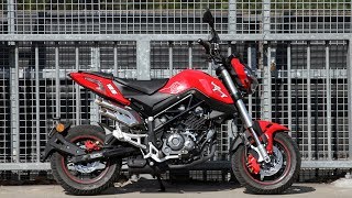 2017 Benelli TnT 125 Review  Bike Review [upl. by Necyrb]