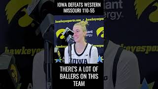 Lucy Olsen Says Iowa Women Have Ballers shorts hawkeyes [upl. by Emsmus]