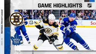 Bruins  Maple Leafs 21  NHL Highlights 2023 [upl. by Rettke]