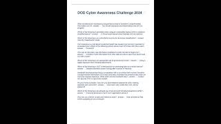 DOD Cyber Awareness Challenge 2024 Questions with Accurate Answers 2023 [upl. by Karlene]