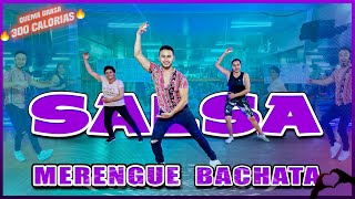 SALSA MERENGUE y BACHATA Dance Workout🔥 Cardio QUEMA GRASA [upl. by Sueddaht86]