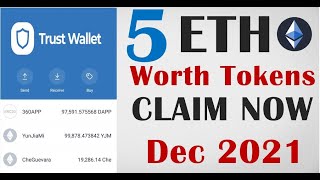 Get Immediate 5 ETH Worth Tokens Airdrop In Trust Wallet l Coins YJM  360APP  Cheguevara Dec 2021 [upl. by Leonidas193]