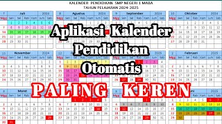 Aplikasi Kalender Pendidikan Otomatis  Format Excel [upl. by Teleya945]