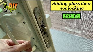 Sliding patio glass door not locking  DIY fix [upl. by Granlund]