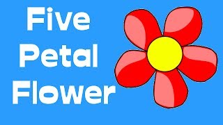 how to make a five petal flower [upl. by Meredith]