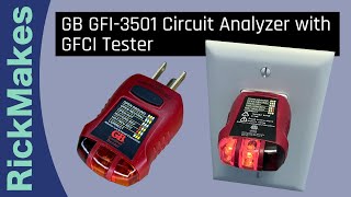 GB GFI3501 Circuit Analyzer with GFCI Tester [upl. by Macilroy271]