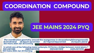 The coordination geometry around the manganese in decacarbonyldimanganese0 by Chemwarriors [upl. by Caye]