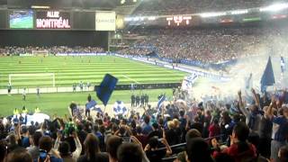 Ambiance Impact Montréal par les Ultras de Montréal Stade Olympique [upl. by Llemmart852]