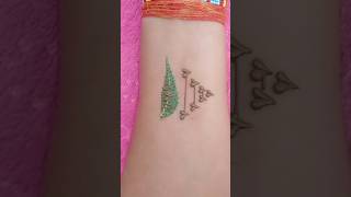 How to make tattoo with mehndi 💓 viralvideo viral mehndidesign trend [upl. by Lauber]