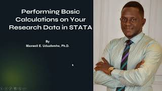 Performing Basic Calculations on Your Research Data in STATA  A StepbyStep Tutorial [upl. by Lleret]