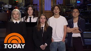 See Timothée Chalamet excited to promote Wonka in SNL promo [upl. by Deaner38]