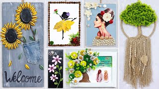 10 super easy Wall Hanging Craft Ideas with different Waste Material [upl. by Elysha252]