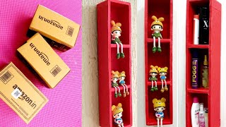 Best out of waste craft from cardboard boxes Cardboard Boxes Craft for Storage Wall Shelf making [upl. by Aplihs514]