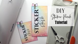 DIY Sticker Pouch  Planner DIY [upl. by Mesics]