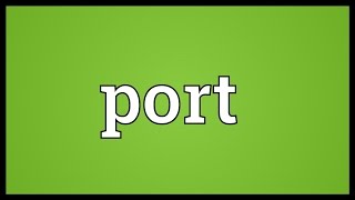 Port Meaning [upl. by Fachini]