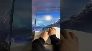 Spray Paint Art ：Nighttime Among Misty Peaks [upl. by Gniliem]