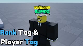 How to add Rank Tags and Name tags IN ROBLOX Studio [upl. by Riegel]